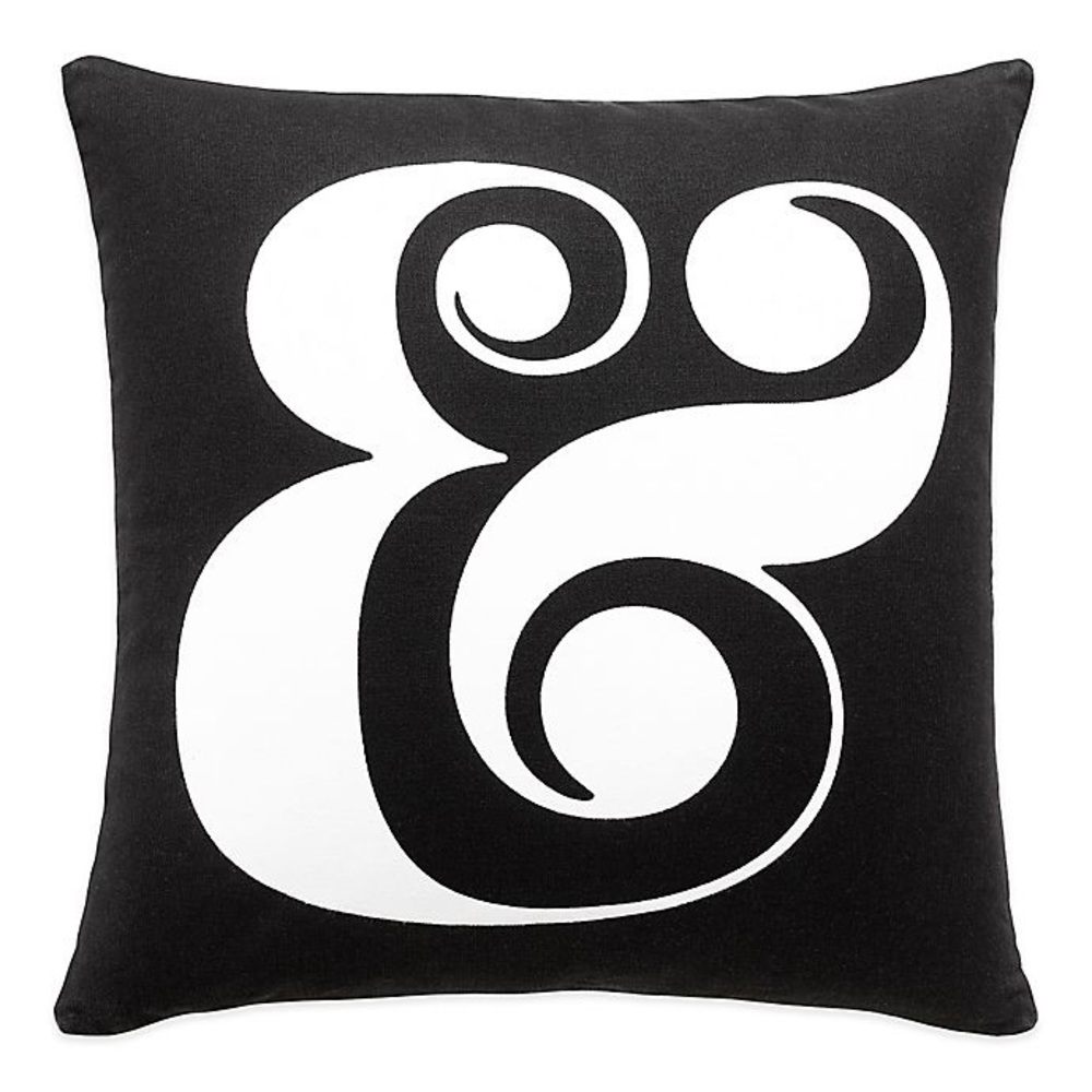 Kate Spade ampersand throw pillow